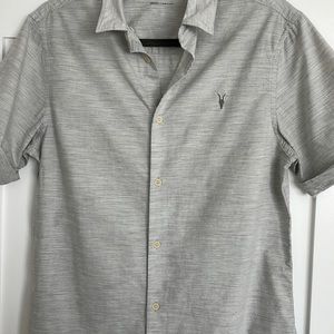 All Saints Short Sleeve Button Up Size Small